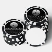 Polka Dots Patroon Wit Zwart Vrede Love Destiny Pokerchips (Opstapeling)