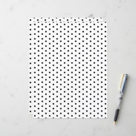 Polka Dots Patroon Zwart-wit Scrapbook Papier
