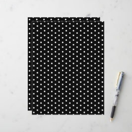 Polka Dots Patroon Zwart-wit Scrapbook Papier