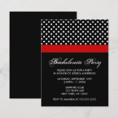 Polka Dots Pattern Bachelorette Party nodigt uit Kaart (Voorkant / Achterkant)