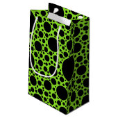Polka Dots Pattern Black + je ruggengraat. en idee Klein Cadeauzakje (Achterkant Gekanteld)
