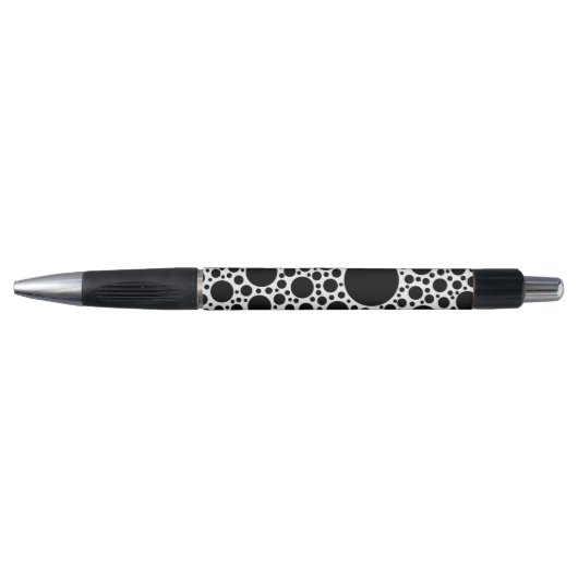 Polka Dots Pattern Black + je ruggengraat. en idee Pen (Voorkant)