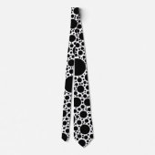 Polka Dots Pattern Black + je ruggengraat. en idee Stropdas (Achterkant)