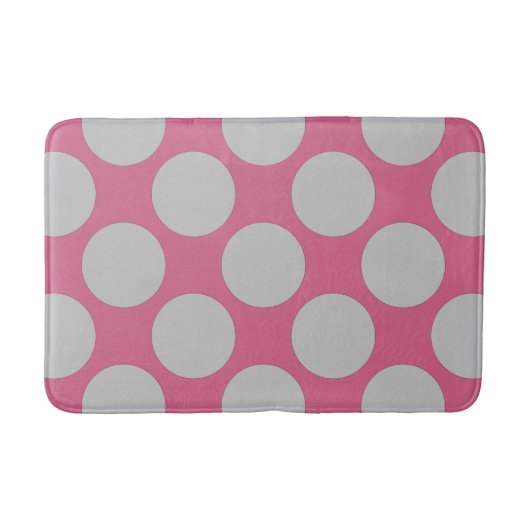 Polka Dots Pattern elke kleur op Roze Badmat (Voorkant)