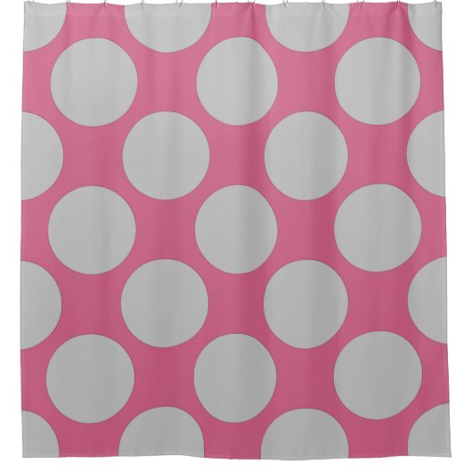  Polka Dots Pattern elke kleur op Roze Douchegordijn (Voorkant)