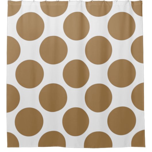 Polka Dots Pattern elke kleur op wit Douchegordijn (Voorkant)