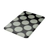  Polka Dots Pattern elke kleur op zwart Badmat (Gekanteld)