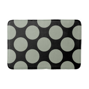  Polka Dots Pattern elke kleur op zwart Badmat
