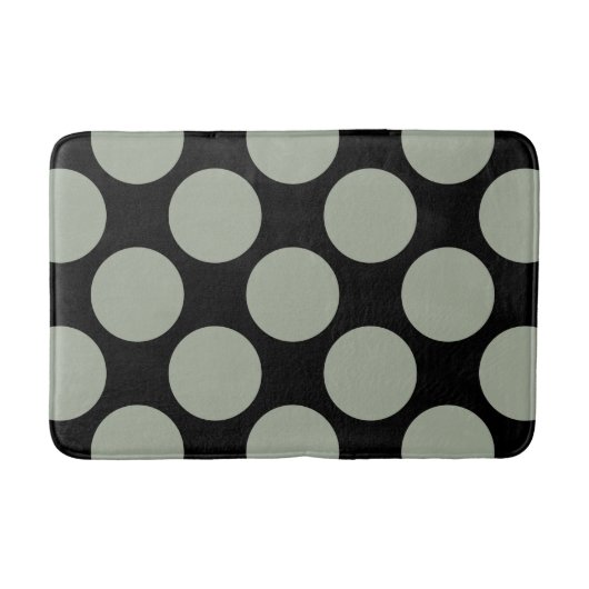  Polka Dots Pattern elke kleur op zwart Badmat (Voorkant)