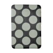  Polka Dots Pattern elke kleur op zwart Badmat (Voorkant Verticaal)