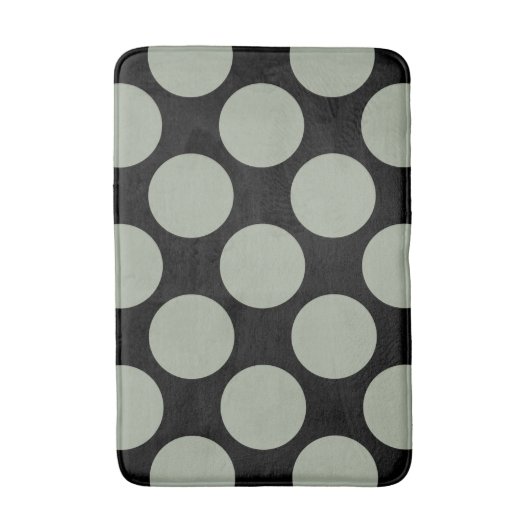 Polka Dots Pattern elke kleur op zwart Badmat (Voorkant Verticaal)