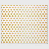 Polka Dots Pattern Gold en White Cadeaupapier (Vlak)