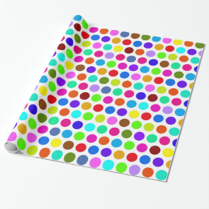 Polka Dots Pattern kleurde + je rug. en idee Cadeaupapier