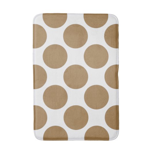 Polka Dots Pattern om het even welke Kleur op Wit Badmat (Voorkant Verticaal)