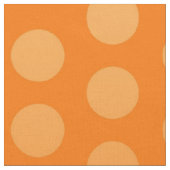 Polka Dots Pattern oranje + jouw ideeën Stof (Close Up)