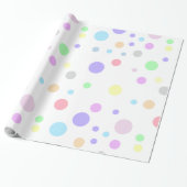 Polka Dots Pattern Pastel Polka Dots Cadeaupapier (Uitgerold)