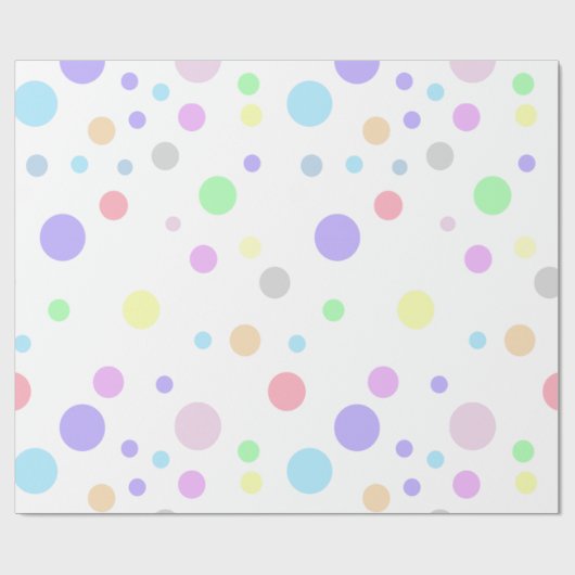 Polka Dots Pattern Pastel Polka Dots Cadeaupapier (Vlak)