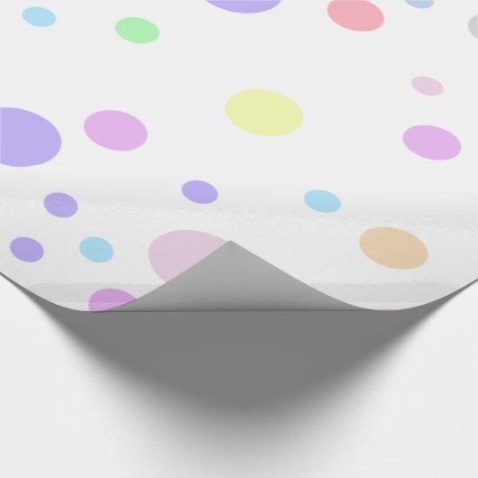 Polka Dots Pattern Pastel Polka Dots Cadeaupapier (Hoek)