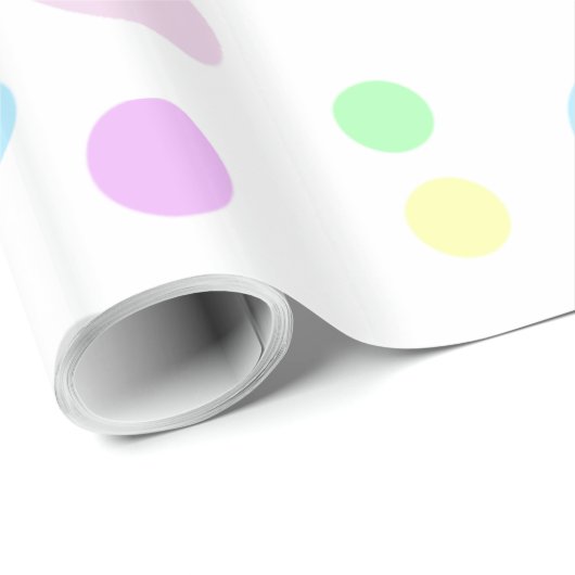 Polka Dots Pattern Pastel Polka Dots Cadeaupapier (Rol Hoek)