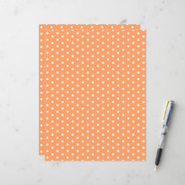 Polka Dots Pattern Pastel Sinaasappel Scrapbook Pa