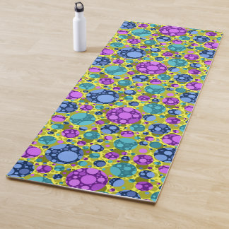 Polka Dots Pattern Pink Blue Blauwgroen - Yogamat