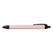 Polka Dots Pattern Tea Roos Zwarte Inkt Pen (Bovenkant)