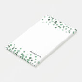 Polka Dots Pebbles Pattern Green Abstract Post-it® Notes (Schuin)