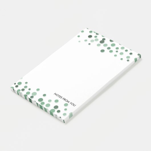 Polka Dots Pebbles Pattern Green Abstract Post-it® Notes (Schuin)