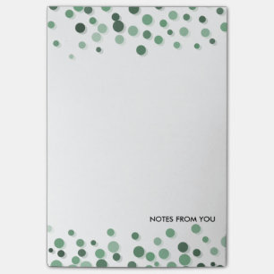 Polka Dots Pebbles Pattern Green Abstract Post-it® Notes