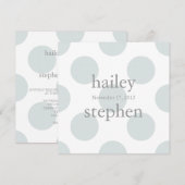 Polka Dots Periwinkle ・ Weddenschap Kaart (Voorkant / Achterkant)