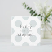 Polka Dots Periwinkle ・ Weddenschap Kaart (Staand voorkant)