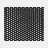 Polka Dots Perky Patroon Zwart Wit Fleece Deken (Voorkant (Horizontaal))