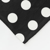 Polka Dots Perky Patroon Zwart Wit Fleece Deken (Hoek)