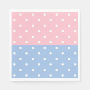 Polka Dots Pink en Blue Servet