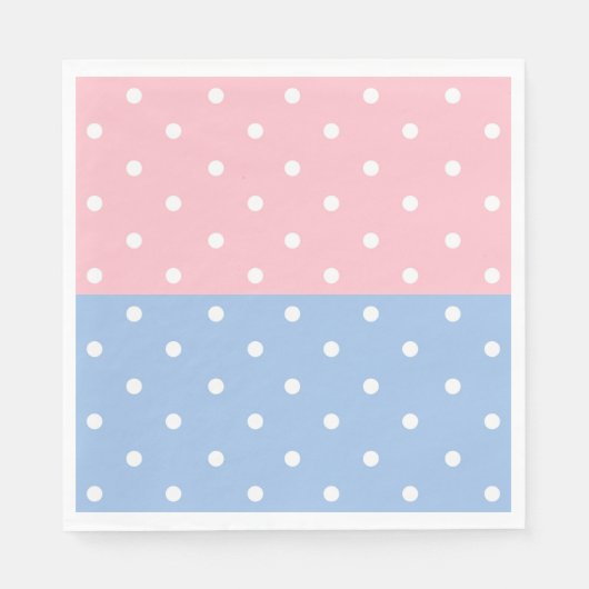 Polka Dots Pink en Blue Servet (Voorkant)
