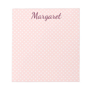 Polka Dots Pink en White Notitieblok