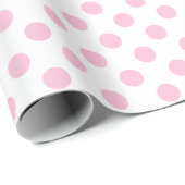 Polka Dots Pink Pastel White Small Delicate Cadeaupapier (Rol Hoek)