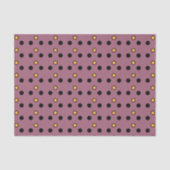Polka dots plum oranje en zwart tissuepapier (Voorkant)