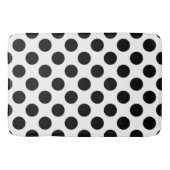 Polka Dots, Polka Dot Pattern, Black and White Badmat (Voorkant)