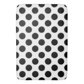 Polka Dots, Polka Dot Pattern, Black and White Badmat (Voorkant Verticaal)