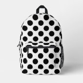 Polka Dots, Polka Dot Pattern, Black and White Bedrukte Rugzak (Voorkant)