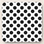 Polka Dots, Polka Dot Pattern, Black and White Bier Onderzetter (Voorkant)