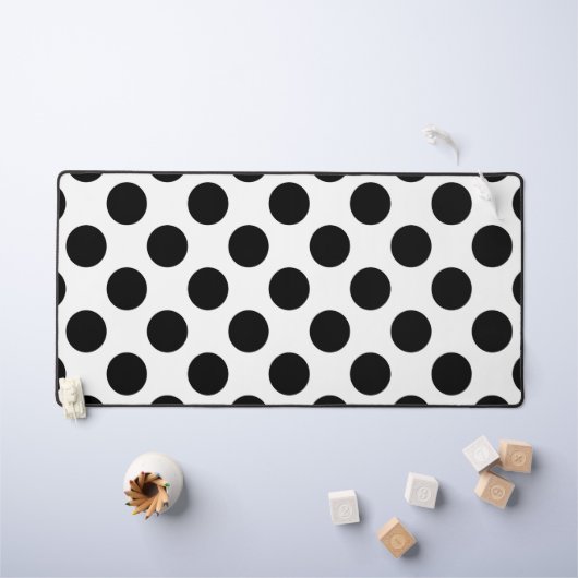 Polka Dots, Polka Dot Pattern, Black and White Bureaumat (Kindertafel)