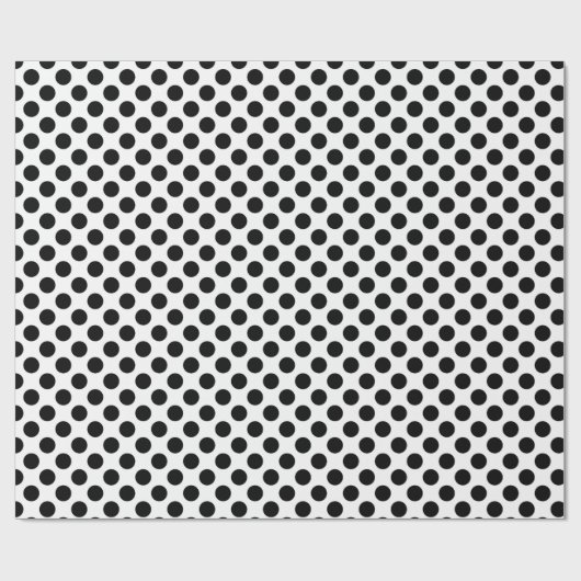Polka Dots, Polka Dot Pattern, Black and White Cadeaupapier (Vlak)