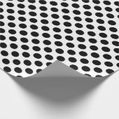 Polka Dots, Polka Dot Pattern, Black and White Cadeaupapier (Hoek)