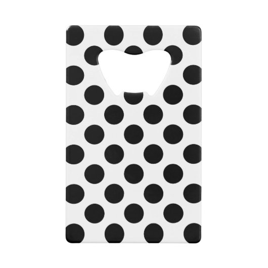 Polka Dots, Polka Dot Pattern, Black and White Creditkaart Flessenopener (Voorkant)