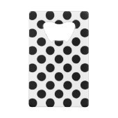 Polka Dots, Polka Dot Pattern, Black and White Creditkaart Flessenopener (Achterkant)