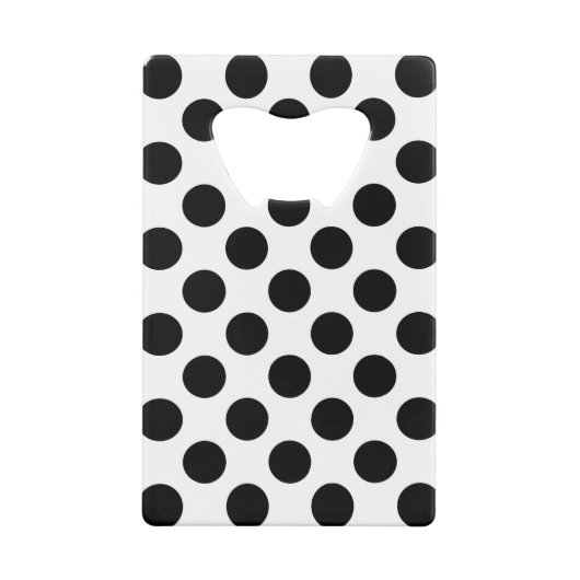 Polka Dots, Polka Dot Pattern, Black and White Creditkaart Flessenopener (Achterkant)