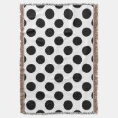 Polka Dots, Polka Dot Pattern, Black and White Deken (Voorkant Verticaal)