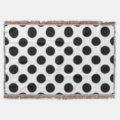 Polka Dots, Polka Dot Pattern, Black and White Deken (Voorkant)
